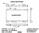 RADIATOR:SUBARU:53820-26ATPANS