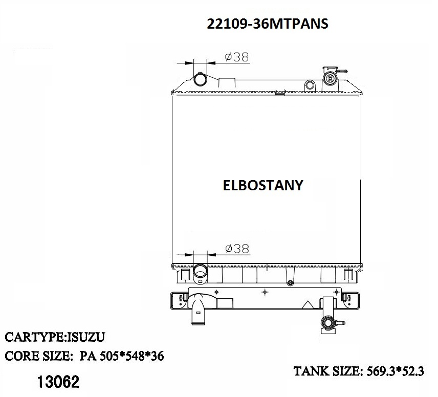 RADIATOR:ISUZU:22109--36MTPANS