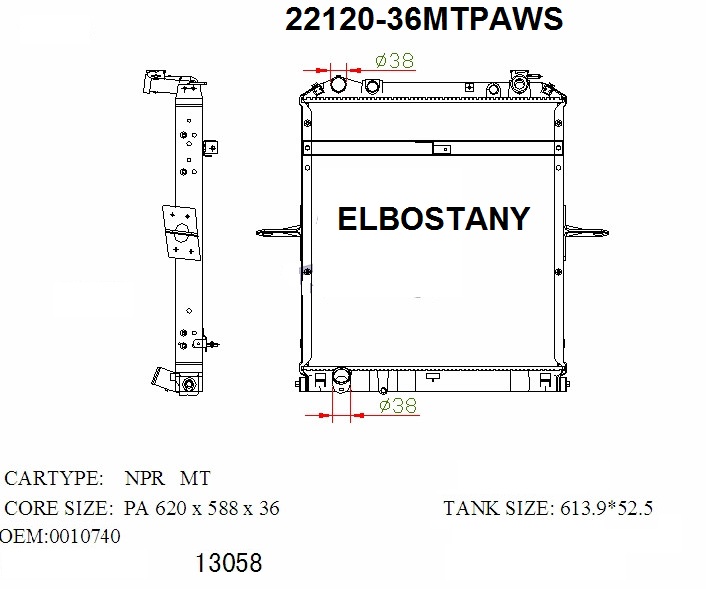 RADIATOR:ISUZU:22120-36MTPAWS