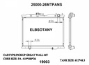 RADIATOR:GREAT WALL:25000- 26MTPANS