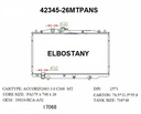 RADIATOR:HONDA:42345-26MTPANS