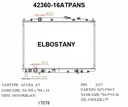 RADIATOR:HONDA:42360-16ATPANS