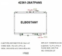 RADIATOR:HONDA:42361-26ATPANS