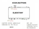 RADIATOR:SUZUKI:43329 - 26AT PANS