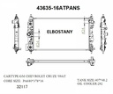 RADIATOR:CHEVEROLET:43635 - 16AT PANS