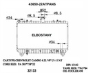 RADIATOR:CHEVEROLET:43650 - 22ATPANS