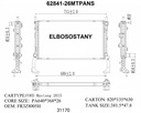 RADIATOR:FORD:62841- 26MTPANS