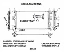 RADIATOR:FORD:62852- 16MTPANS