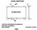 RADIATOR:MITSUBISHI:63285-16MT PANS