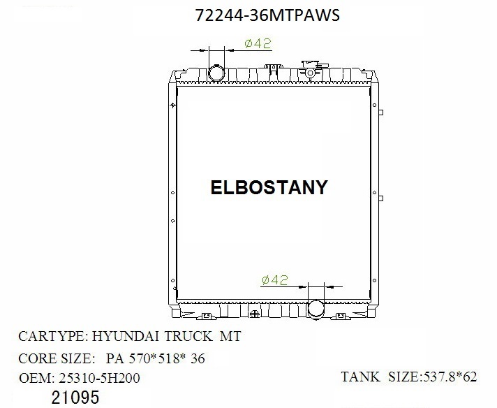 RADIATOR:HYUNDAI:72244 -36MT PA WS