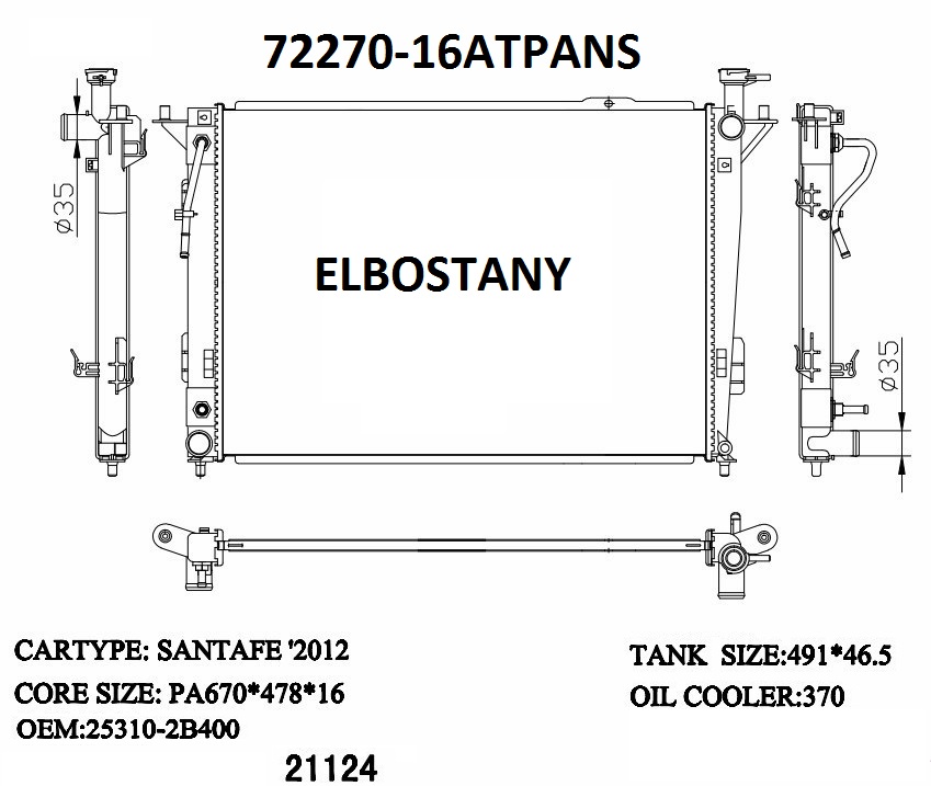 RADIATOR:HYUNDAI:72270-16ATPANS