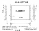 RADIATOR:FORD:62842  F5 - 36 MTPANS