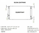 RADIATOR:TOYOTA:81236 -22AT PA NS