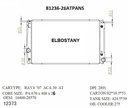 RADIATOR:TOYOTA:81236 -26AT PA NS