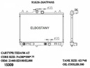 RADIATOR:NISSAN:91626 -26AT PA NS