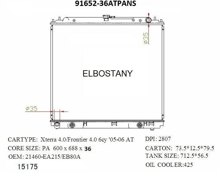 RADIATOR:NISSAN:91652-36ATPANS