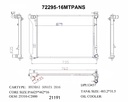 RADIATOR:HYUNDAI:72295-16MTPANS