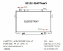 RADIATOR:TOYOTA:81122 -36AT PA WS