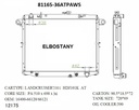 RADIATOR:TOYOTA:81165 -36AT PA WS