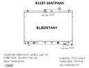 RADIATOR:TOYOTA:81187 -26AT PA NS