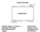 RADIATOR:TOYOTA:81204- 22AT PANS