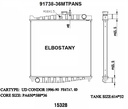 RADIATOR:NISSAN:91738 - 36MTPANS