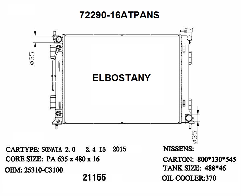 RADIATOR:HYUNDAI:72290- 16ATPANS