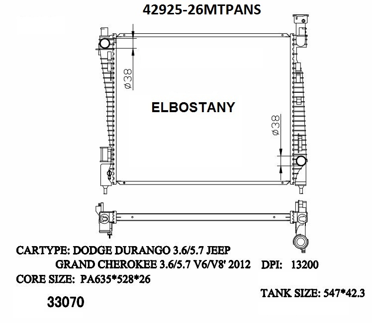 RADIATOR:JEEP:42925-26MTPANS