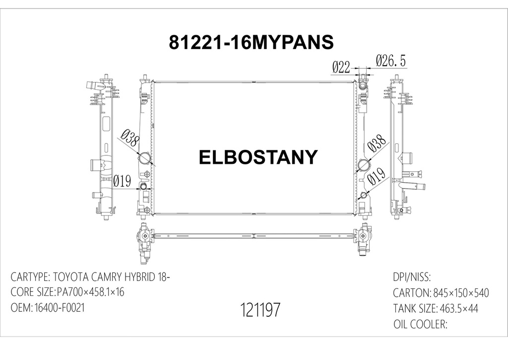 RAD / 81221-16MTPANS F5